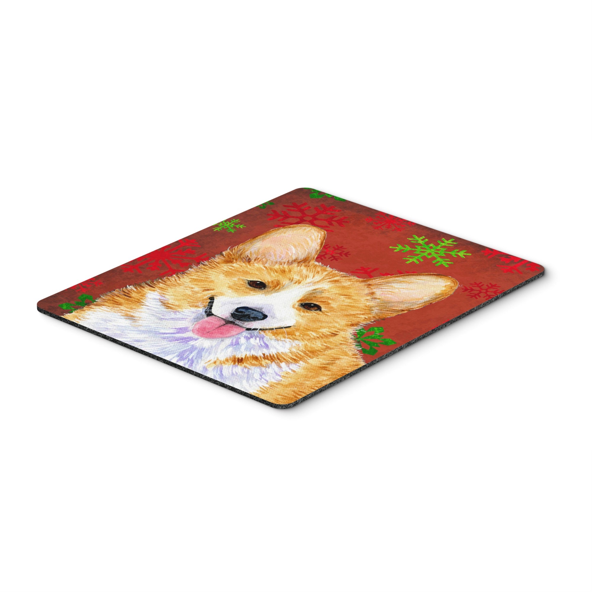 Caroline'S Treasures Corgi Red & Green Snowflakes Holiday Christmas Mouse Pad/Hot Pad/Trivet (Ss4693Mp)