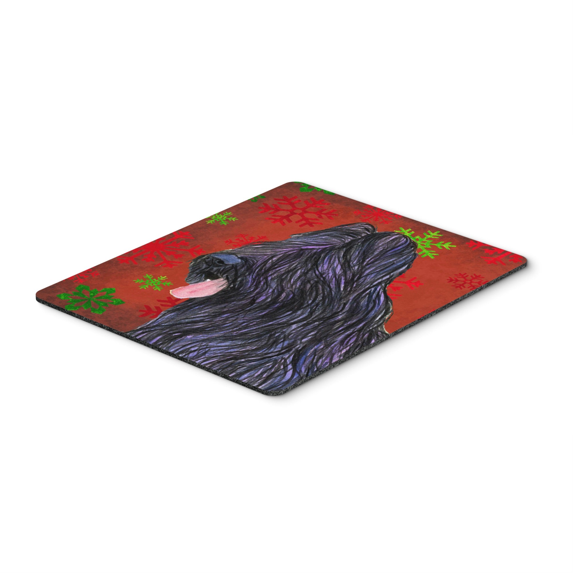 Caroline'S Treasures Briard Red & Green Snowflakes Holiday Christmas Mouse Pad/Hot Pad/Trivet (Ss4696Mp)