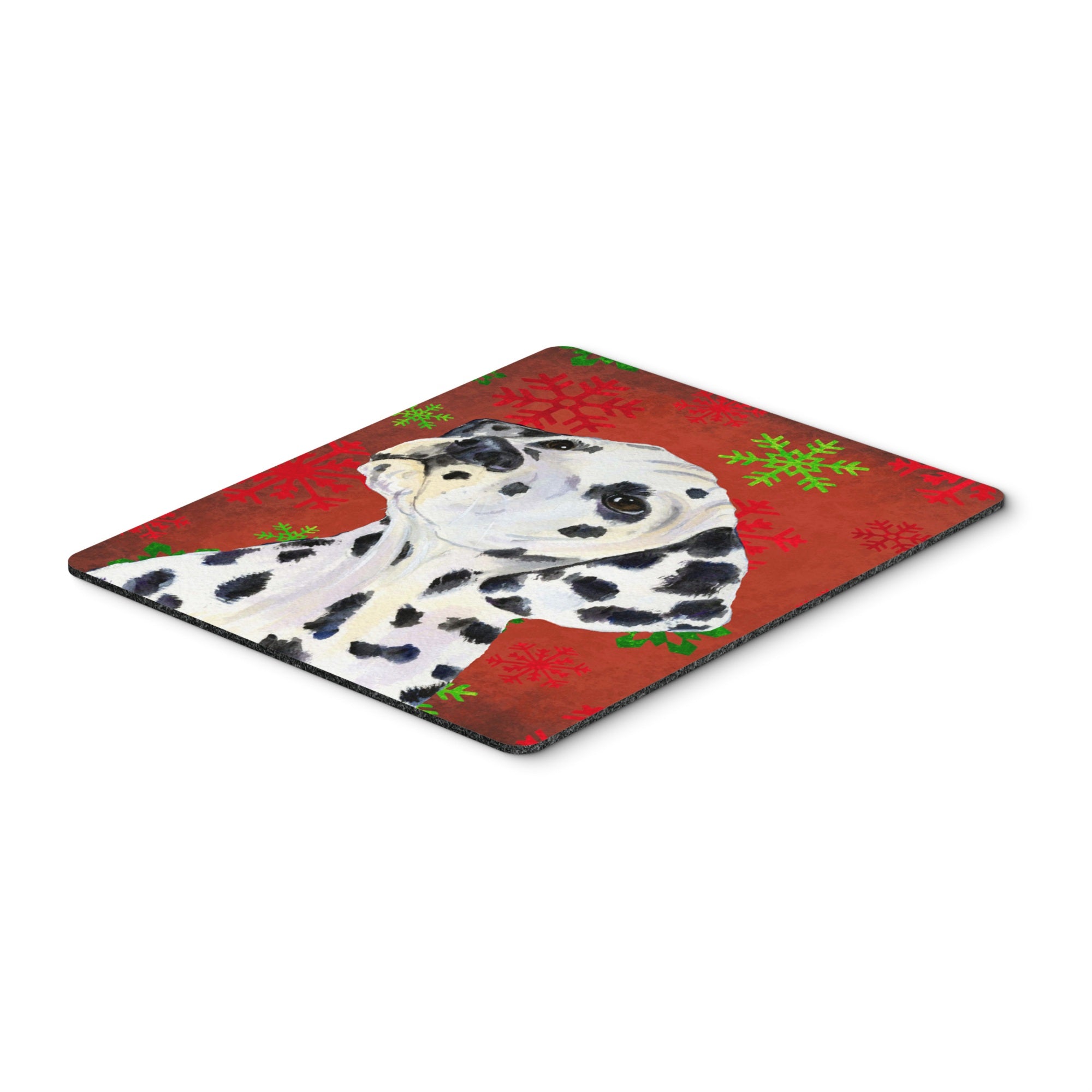Caroline'S Treasures Dalmatian Red & Green Snowflakes Christmas Mouse Pad/Hot Pad/Trivet (Ss4699Mp)