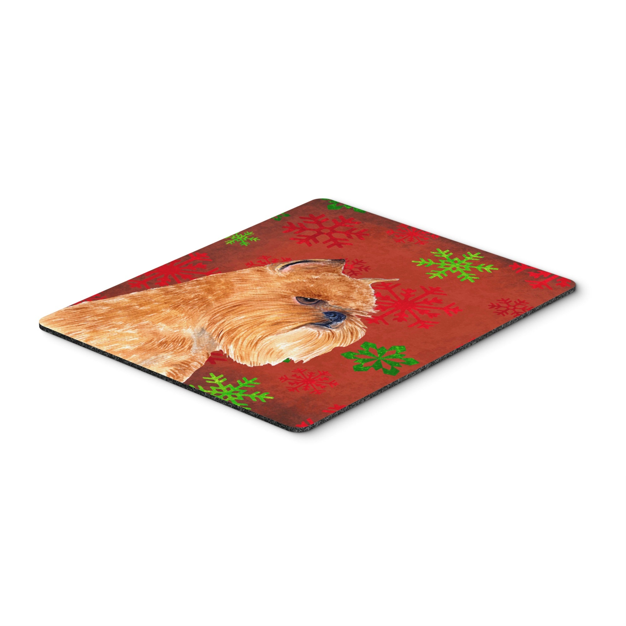 Caroline'S Treasures Brussels Griffon Snowflakes Holiday Christmas Mouse Pad/Hot Pad/Trivet (Ss4701Mp)