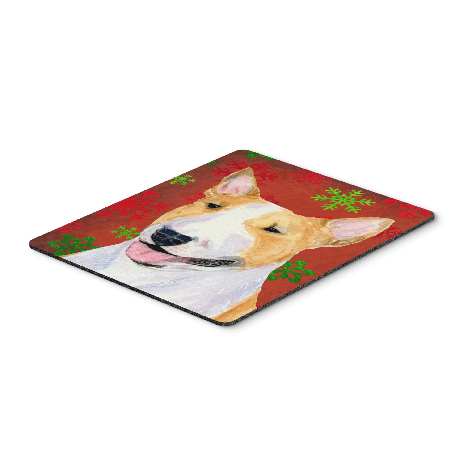 Caroline'S Treasures Bull Terrier Snowflakes Holiday Christmas Mouse Pad/Hot Pad/Trivet (Ss4703Mp)