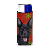 Australian Kelpie Red Green Snowflakes Christmas Ultra Beverage Insulators For Slim Cans Ss4705Muk
