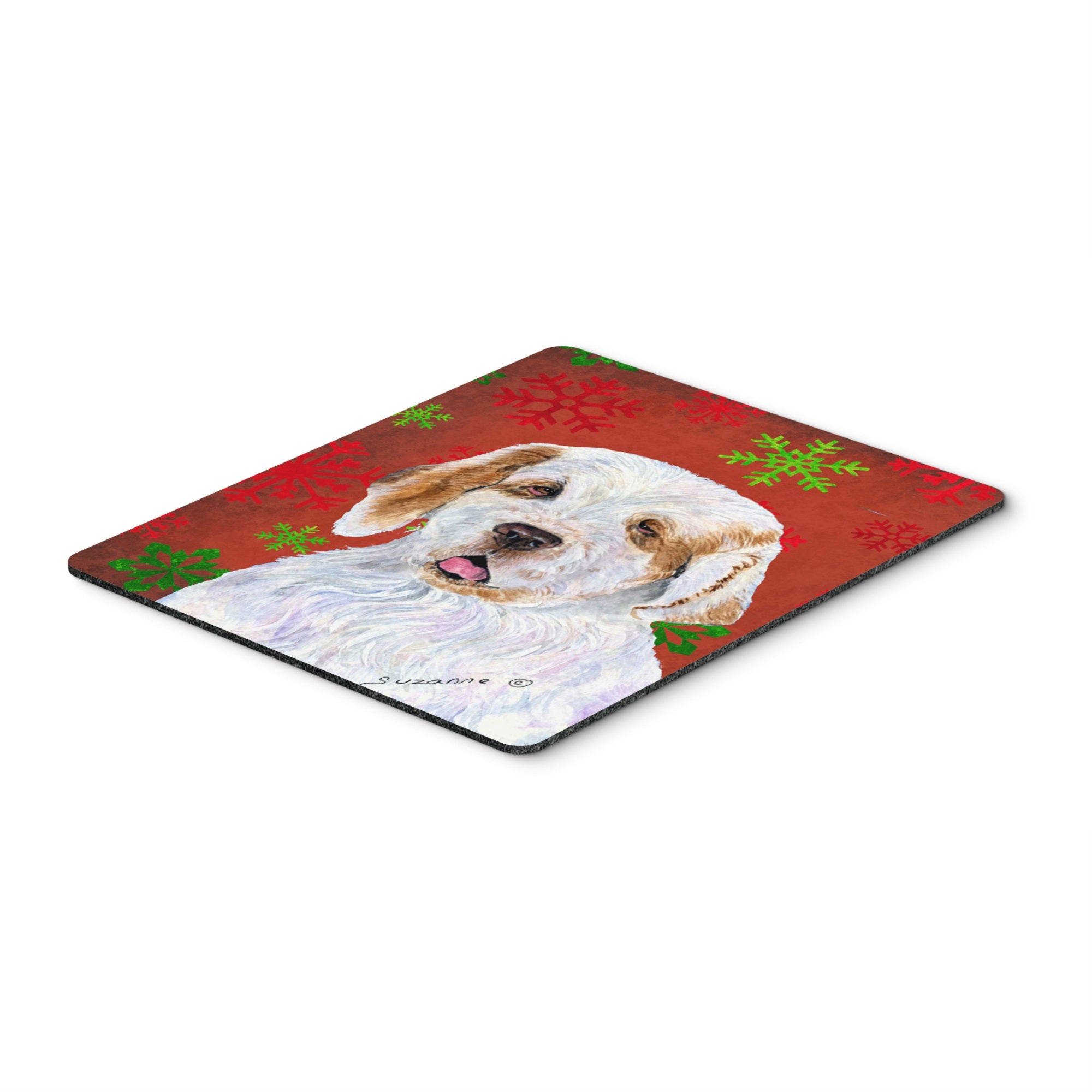 Caroline'S Treasures Clumber Spaniel Snowflakes Holiday Christmas Mouse Pad/Hot Pad/Trivet (Ss4707Mp)