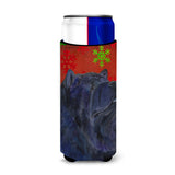 Chow Chow Red And Green Snowflakes Holiday Christmas Ultra Beverage Insulators For Slim Cans Ss4708Muk