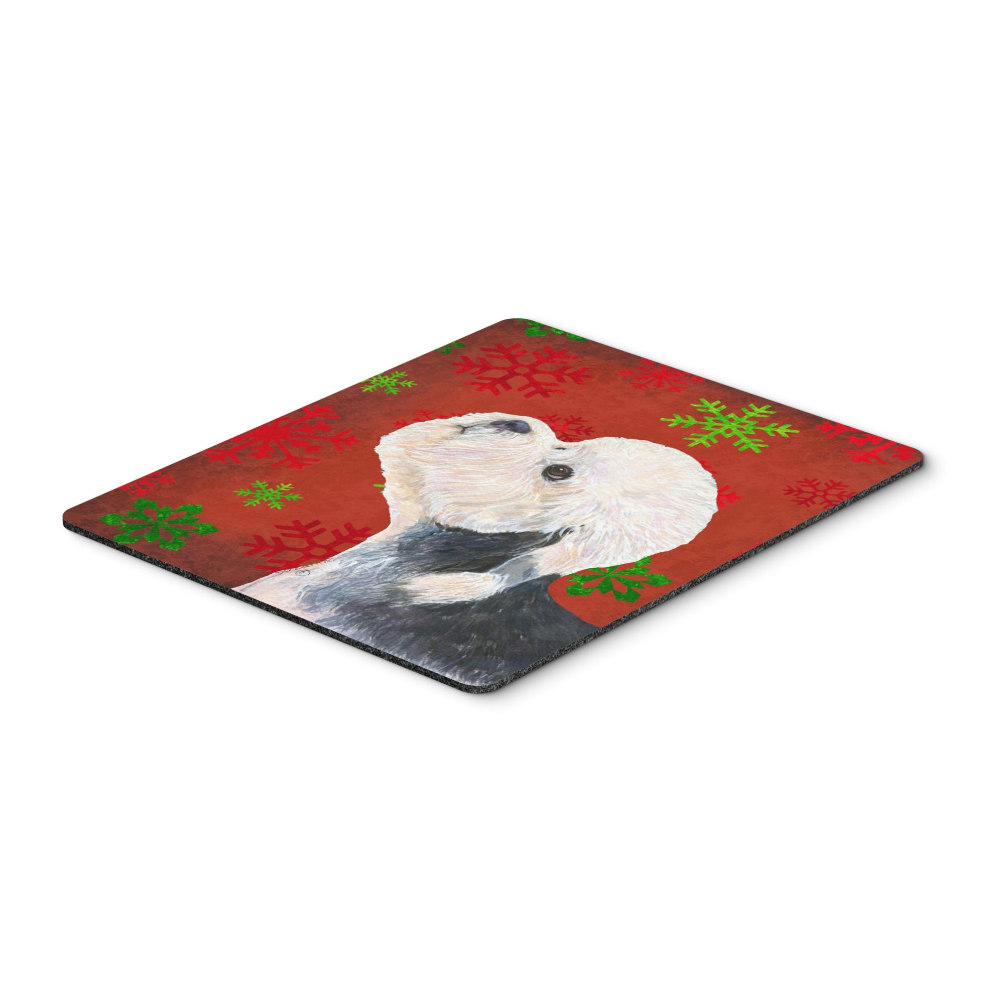 Caroline'S Treasures Dandie Dinmont Terrier Snowflakes Christmas Mouse Pad/Hot Pad/Trivet (Ss4710Mp)