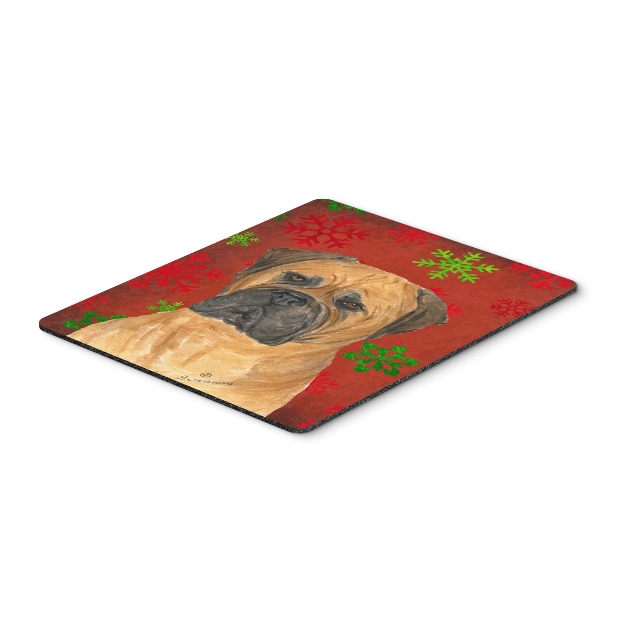 Caroline'S Treasures Bullmastiff Snowflakes Holiday Christmas Mouse Pad/Hot Pad/Trivet (Ss4724Mp)
