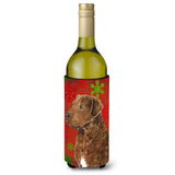 Chesapeake Bay Retriever Red Snowflakes Holiday Christmas Wine Bottle Beverage Insulator
