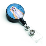 Caroline'S Treasures Keeshond Retractable Badge Reel Or Id Holder With Clip, Multicolor (Ss4741-Bu-Br)