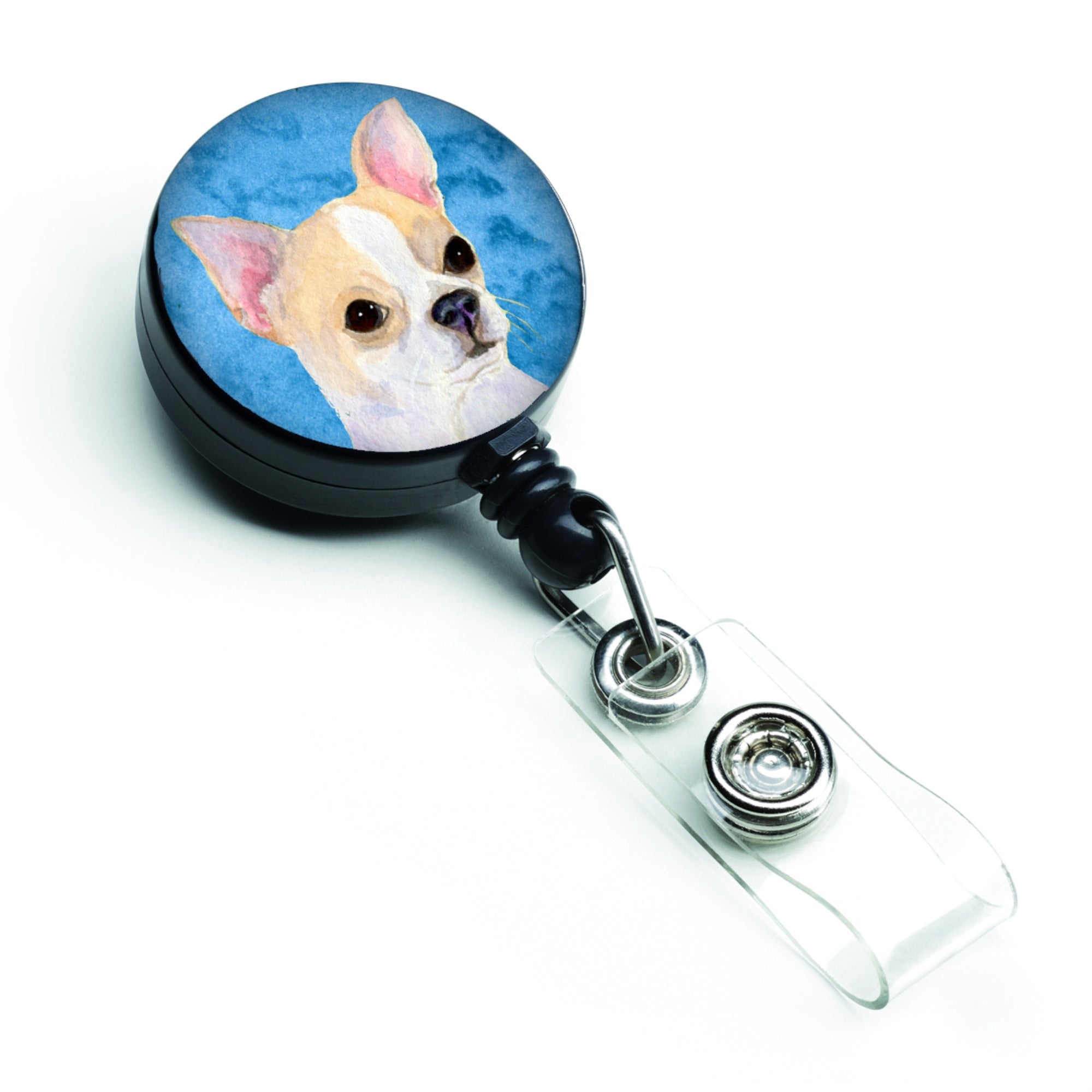 Caroline'S Treasures Chihuahua Retractable Badge Reel Or Id Holder With Clip, Multicolor (Ss4749-Bu-Br)