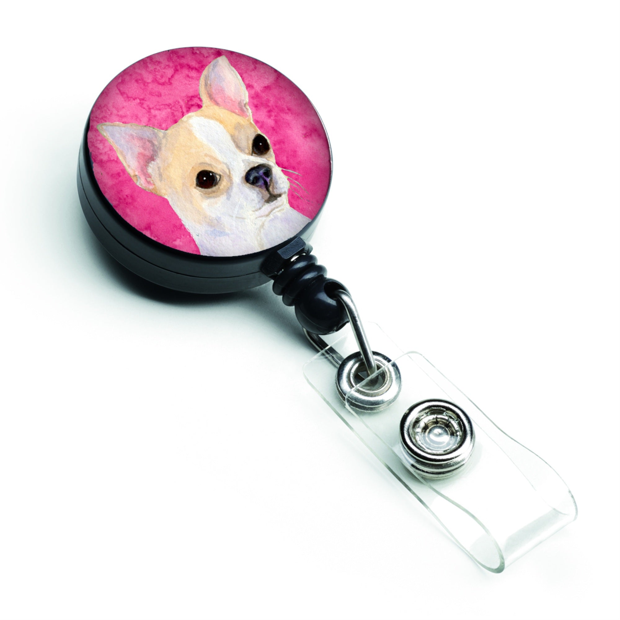 Caroline'S Treasures Golden Retriever Retractable Badge Reel Or Id Holder With Clip, Multicolor (Ss4749-Pk-Br)