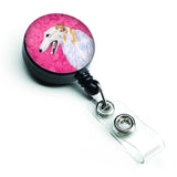Caroline'S Treasures Fox Terrier Retractable Badge Reel Or Id Holder With Clip, Multicolor (Ss4751-Pk-Br)
