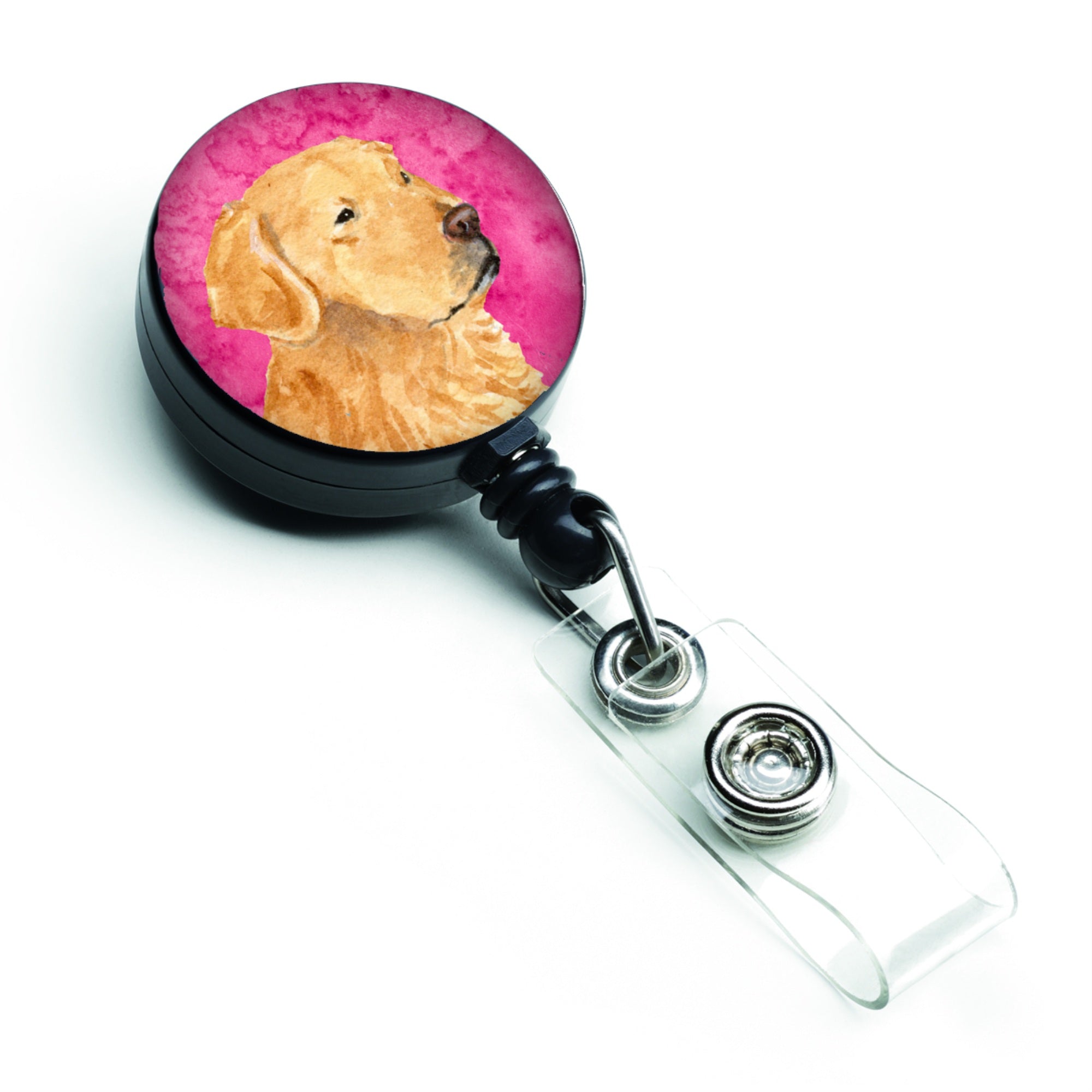 Caroline'S Treasures Doberman Retractable Badge Reel Or Id Holder With Clip, Multicolor (Ss4752-Pk-Br)