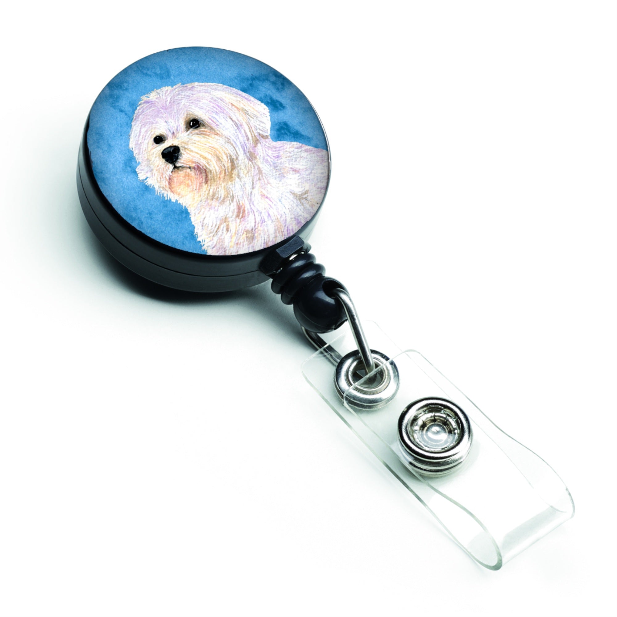 Caroline'S Treasures Papillon Retractable Badge Reel Or Id Holder With Clip, Multicolor (Ss4757-Bu-Br)