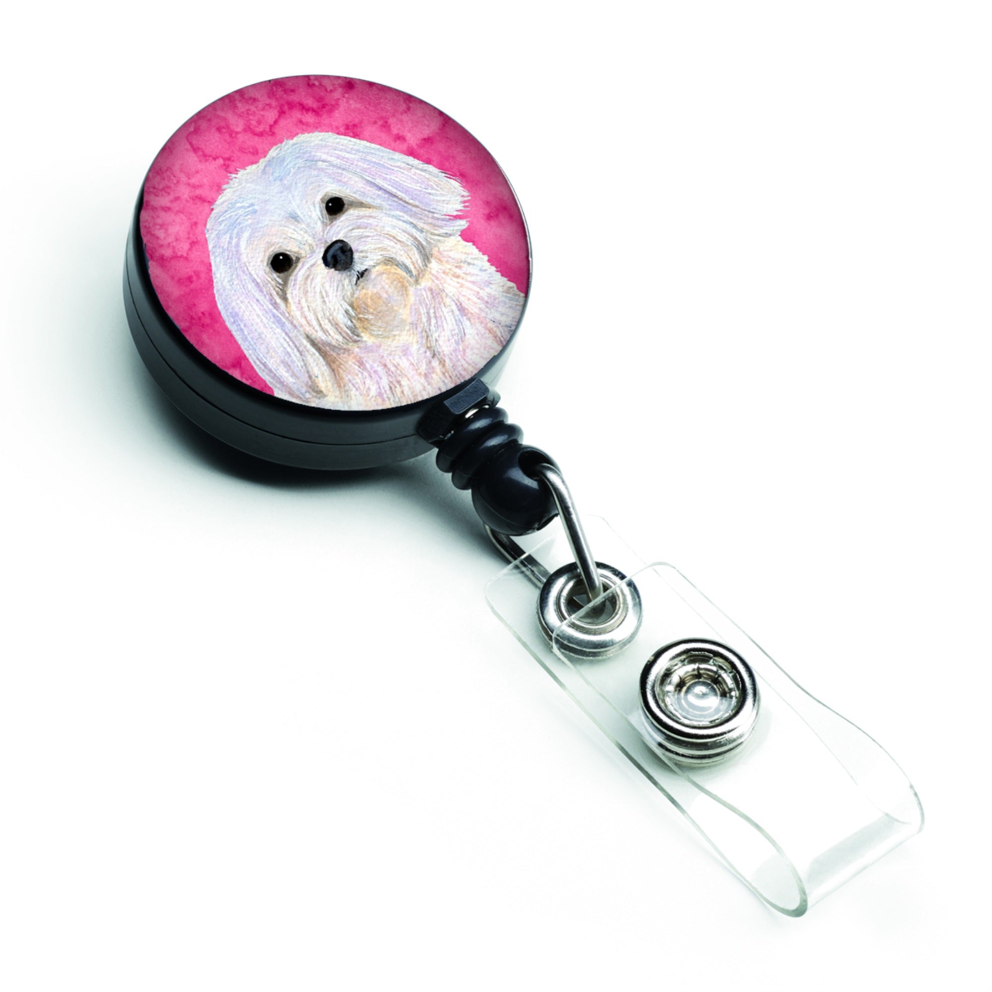 Caroline'S Treasures Briard Retractable Badge Reel Or Id Holder With Clip, Multicolor (Ss4758-Pk-Br)