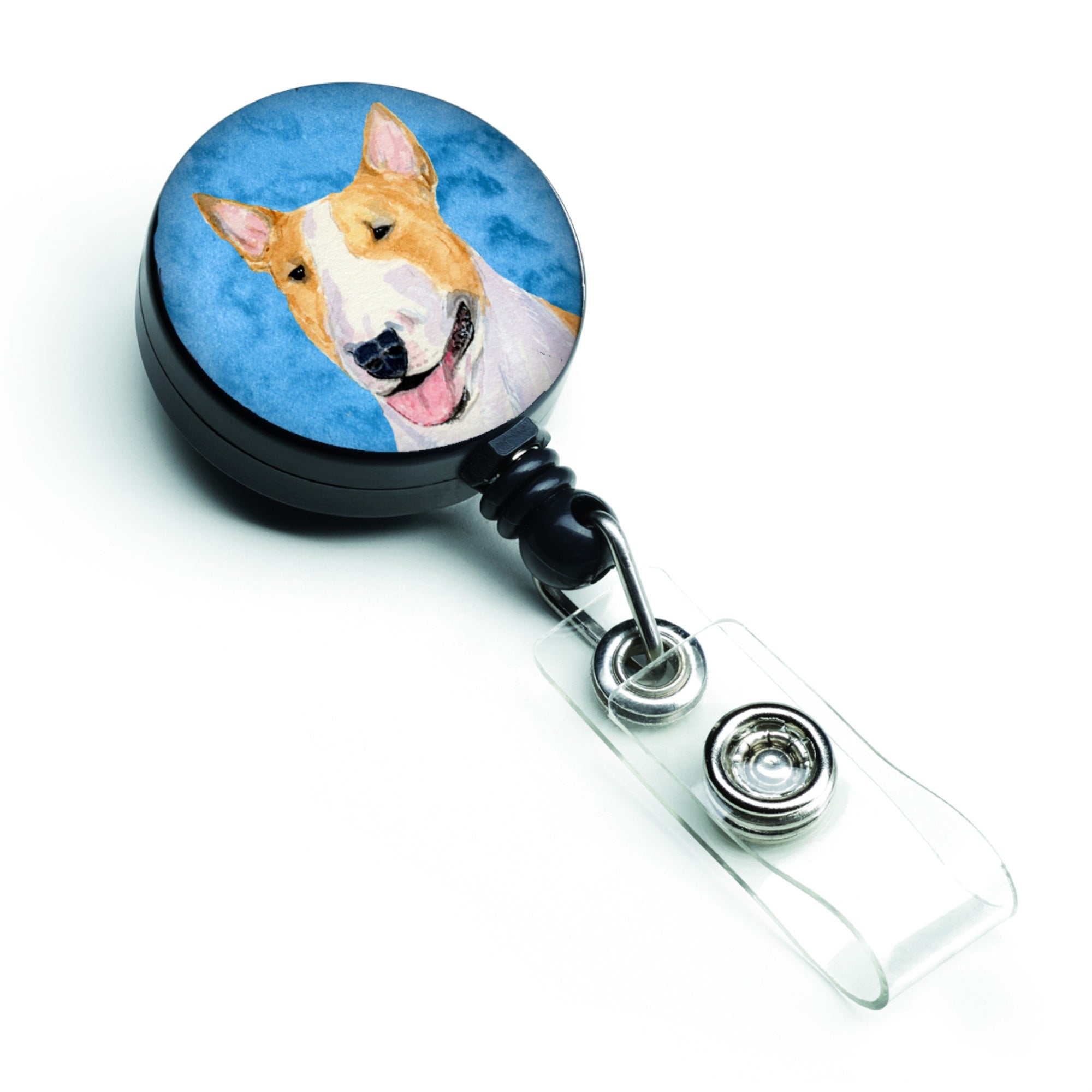 Caroline'S Treasures Bull Terrier Retractable Badge Reel Or Id Holder With Clip, Multicolor (Ss4772-Bu-Br)