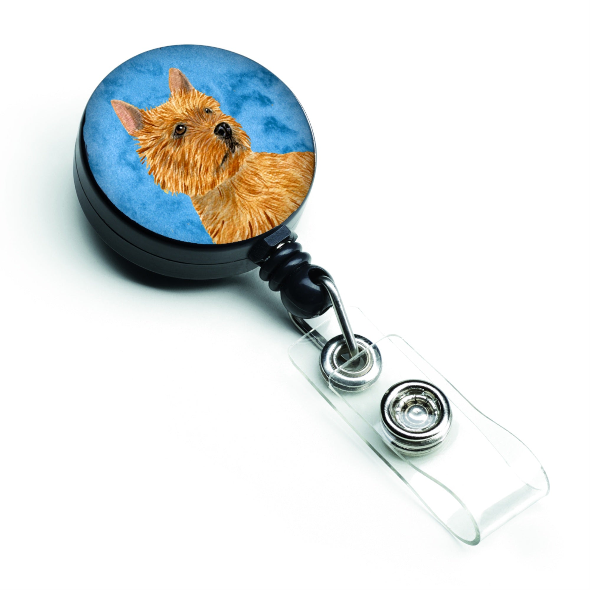 Caroline'S Treasures Schnauzer Retractable Badge Reel Or Id Holder With Clip, Multicolor (Ss4775-Bu-Br)