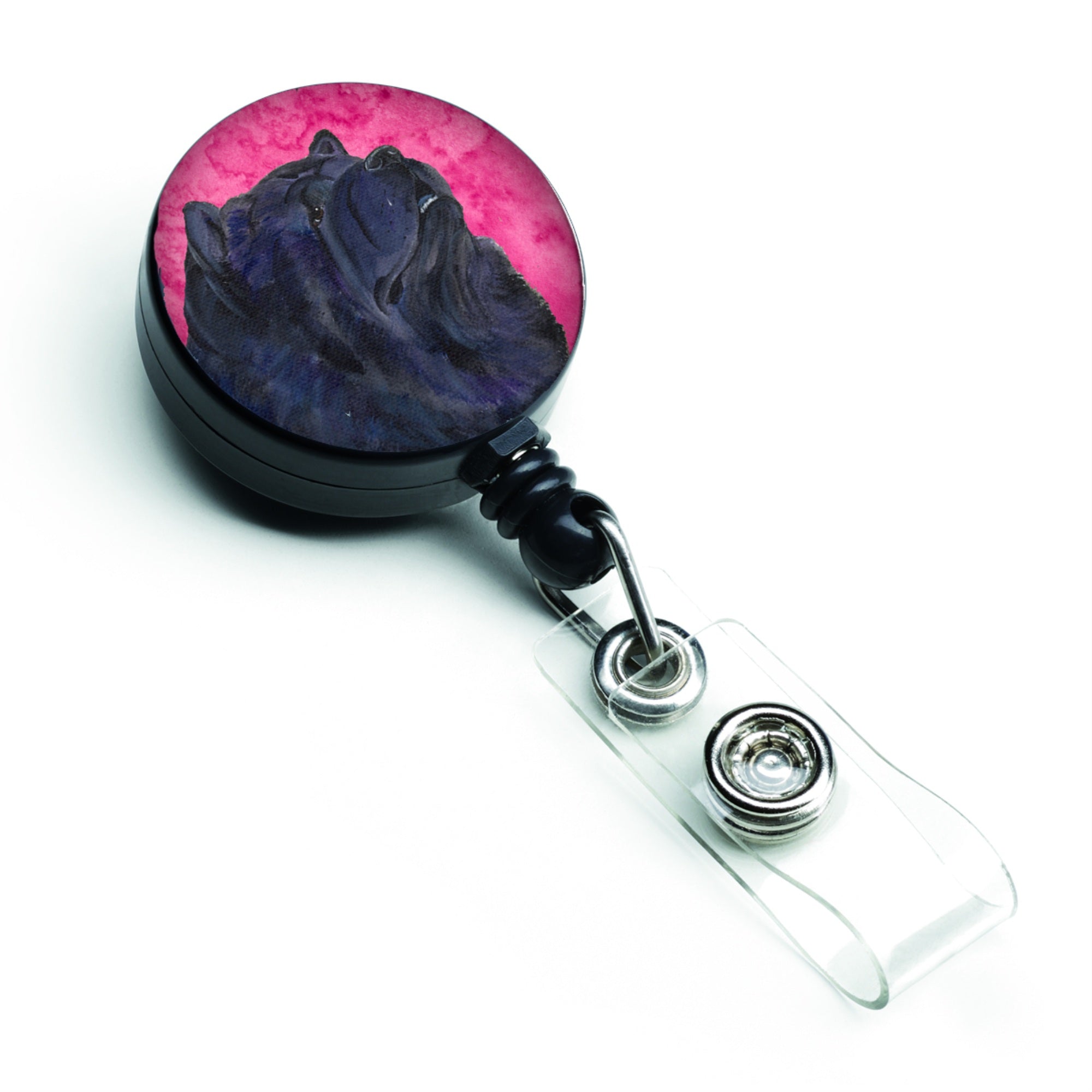 Caroline'S Treasures Border Collie Retractable Badge Reel Or Id Holder With Clip, Multicolor (Ss4777-Pk-Br)