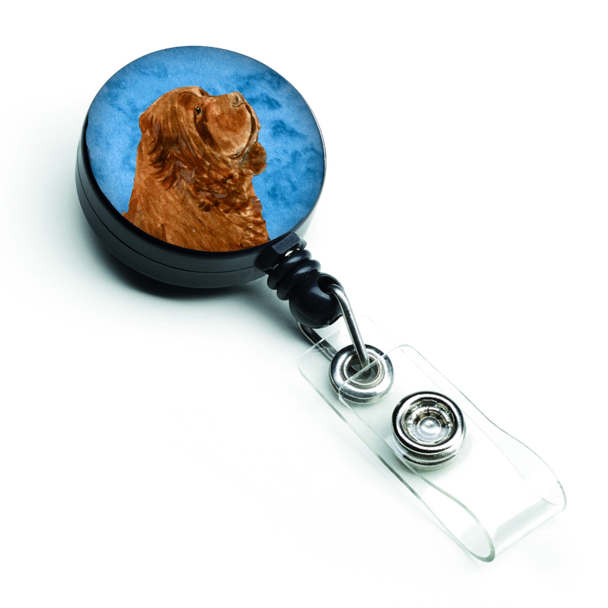Caroline'S Treasures Schnauzer Retractable Badge Reel Or Id Holder With Clip, Multicolor (Ss4786-Bu-Br)
