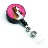 Caroline'S Treasures Cocker Spaniel Retractable Badge Reel Or Id Holder With Clip, Multicolor (Ss4789-Pk-Br)