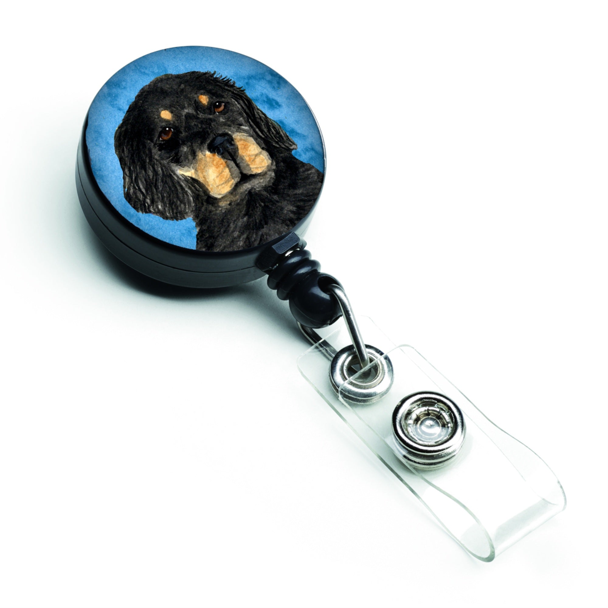 Caroline'S Treasures Basset Hound Retractable Badge Reel Or Id Holder With Clip, Multicolor (Ss4791-Bu-Br)