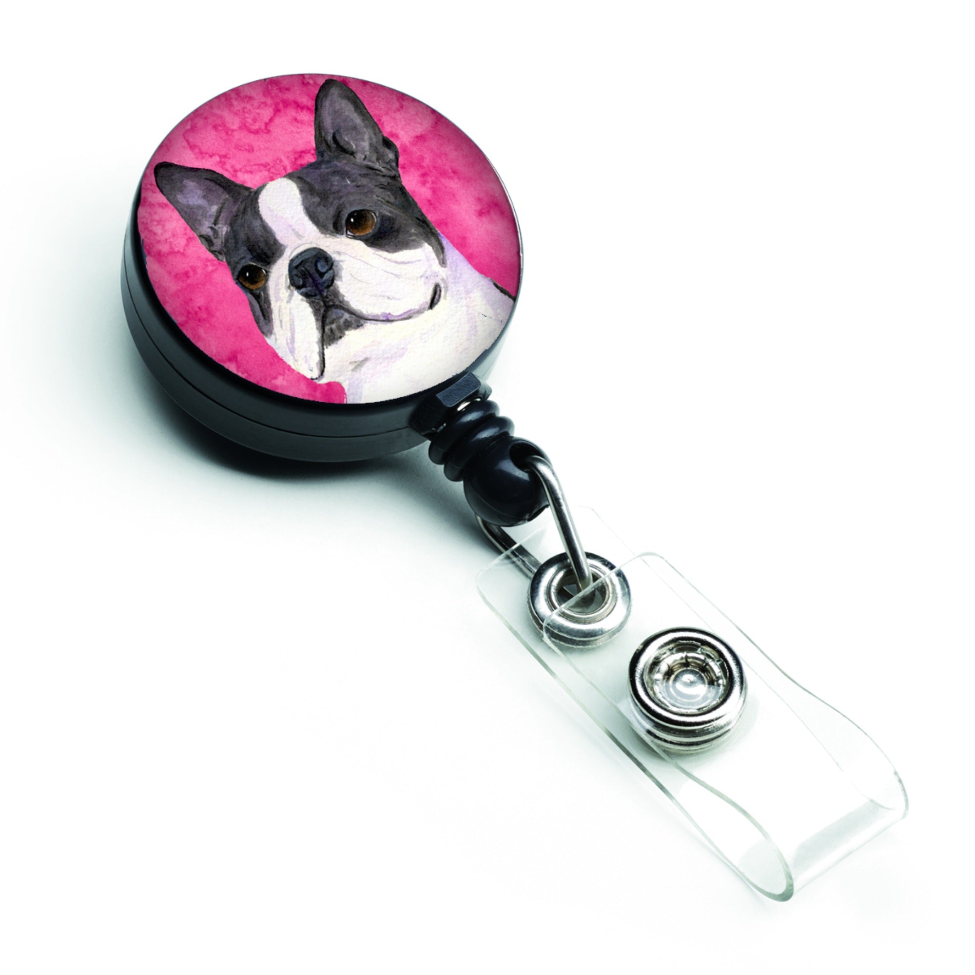 Caroline'S Treasures Schnauzer Retractable Badge Reel Or Id Holder With Clip, Multicolor (Ss4792-Pk-Br)