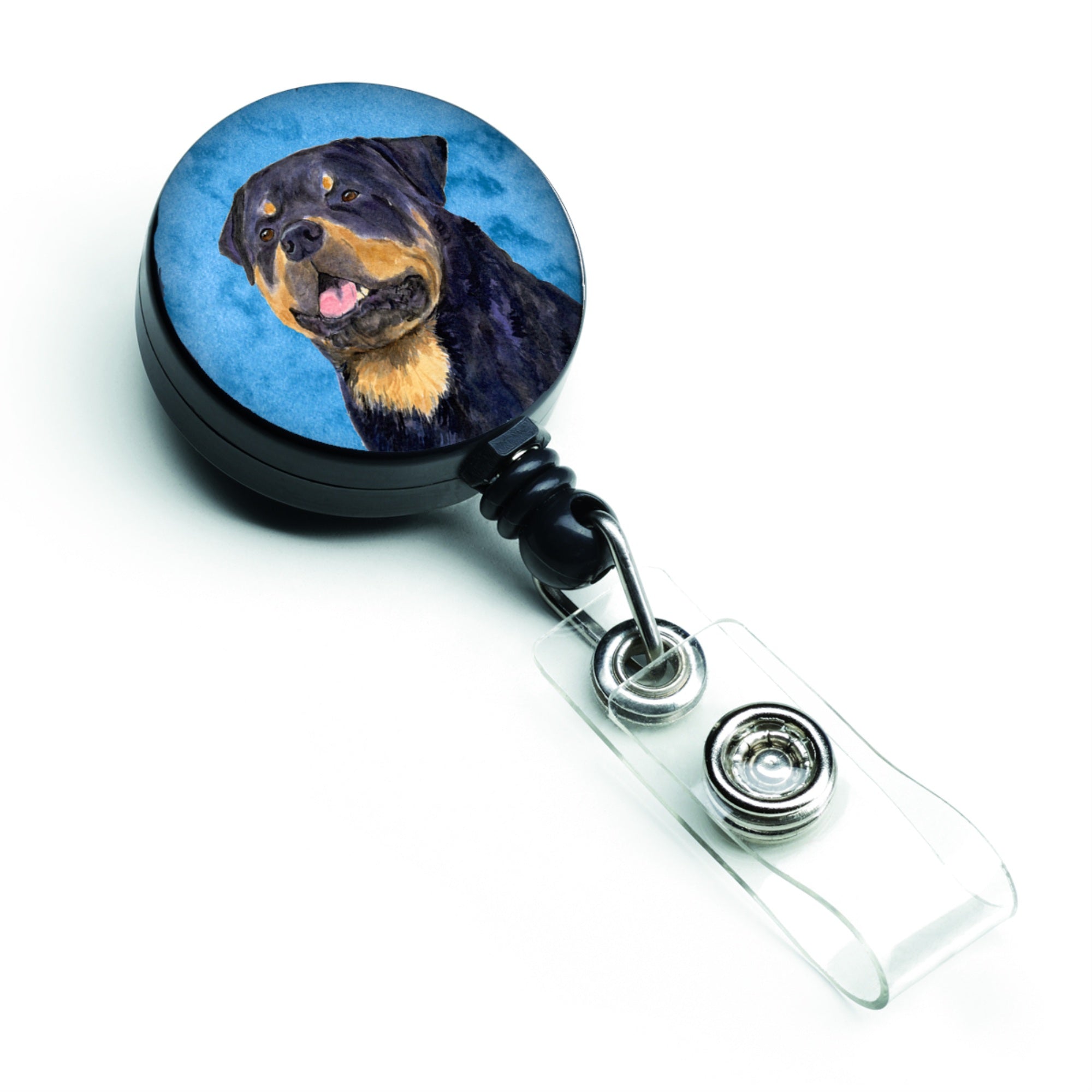 Caroline'S Treasures Houndstooth Black Initial C Retractable Badge Reel Or Id Holder With Clip (Ss4800-Bu-Br)