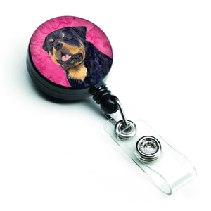 Caroline'S Treasures Rottweiler Retractable Badge Reel Or Id Holder With Clip, Multicolor (Ss4800-Pk-Br)