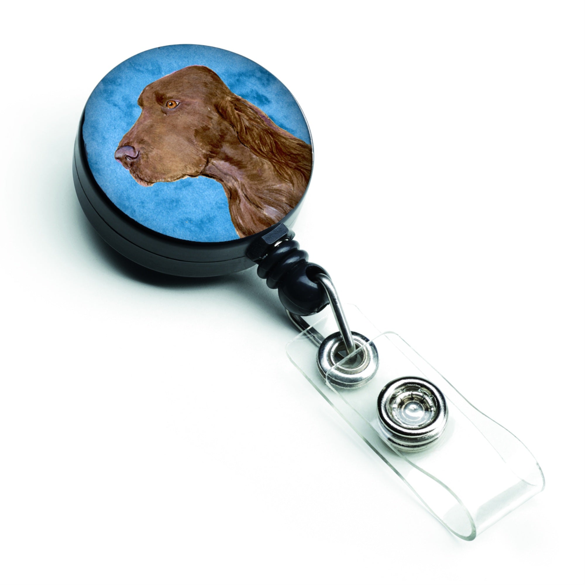 Caroline'S Treasures Houndstooth Black Initial M Retractable Badge Reel Or Id Holder With Clip (Ss4801-Bu-Br)