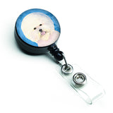 Caroline'S Treasures Houndstooth Black Initial W Retractable Badge Reel Or Id Holder With Clip (Ss4802-Bu-Br)