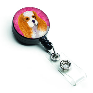 Caroline'S Treasures Cavalier Spaniel Retractable Badge Reel Or Id Holder With Clip, Multicolor (Ss4803-Pk-Br)