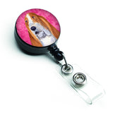 Caroline'S Treasures Basset Hound Retractable Badge Reel Or Id Holder With Clip, Multicolor (Ss4804-Pk-Br)