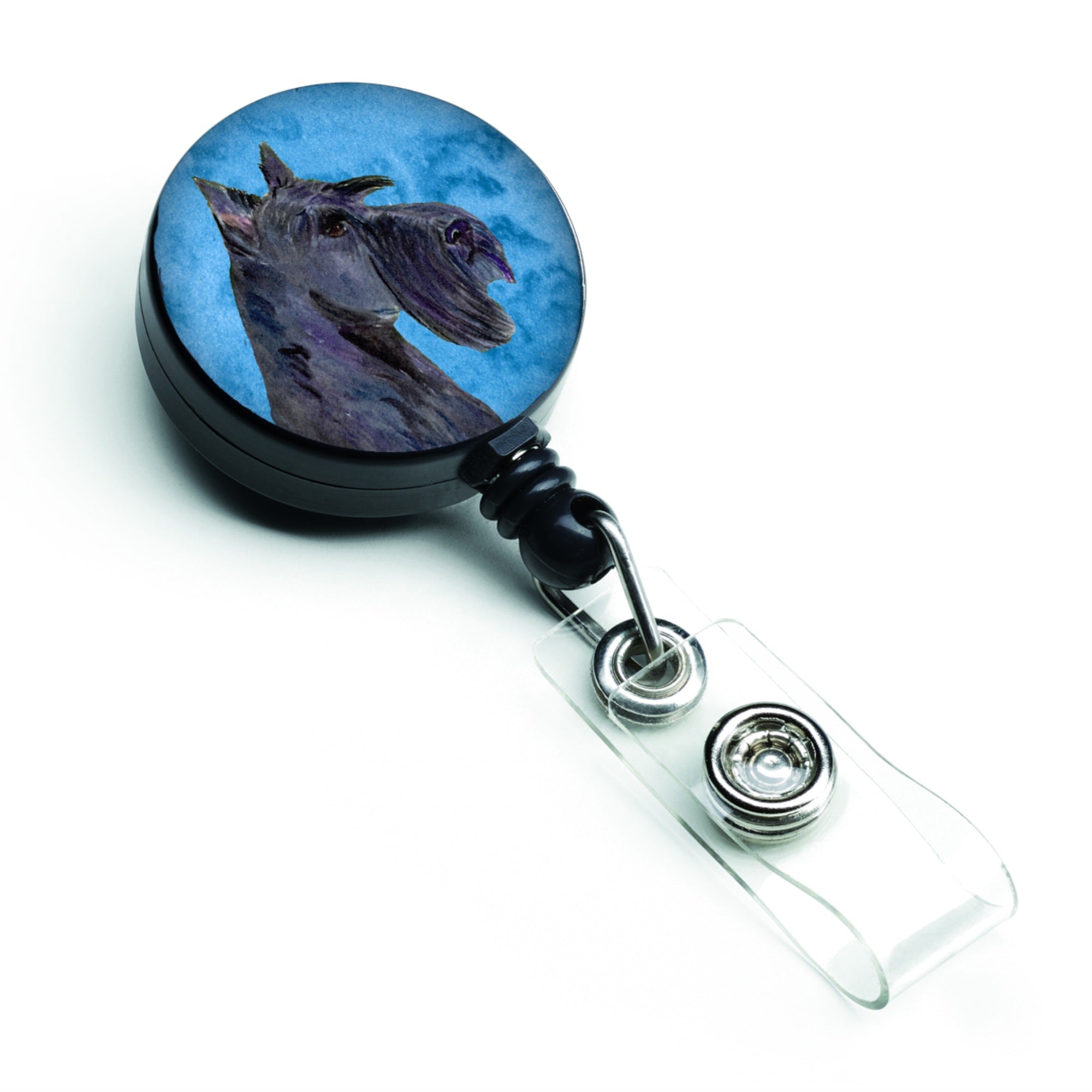 Caroline'S Treasures Scottish Terrier Retractable Badge Reel Or Id Holder With Clip, Multicolor (Ss4805-Bu-Br)