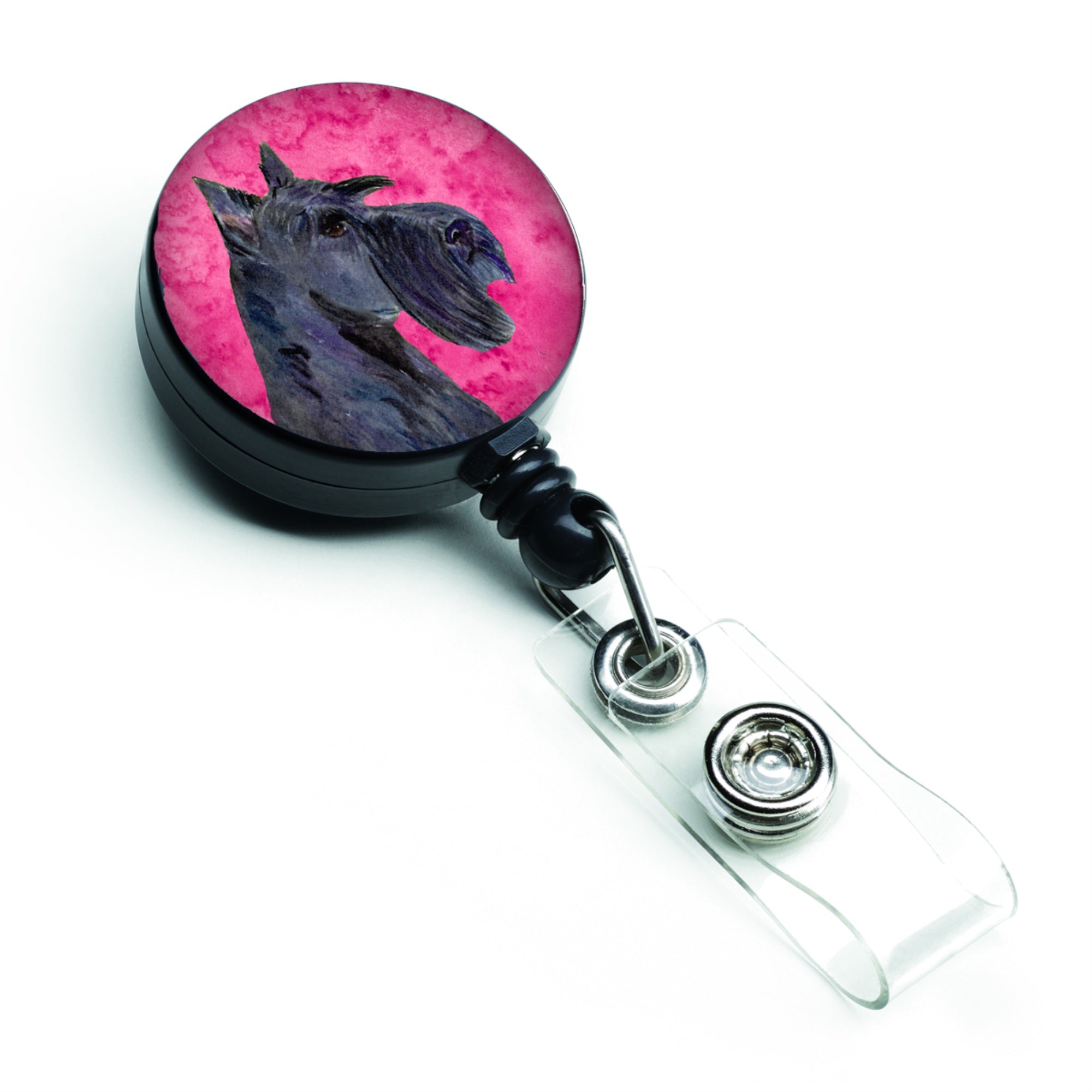 Caroline'S Treasures Scottish Terrier Retractable Badge Reel Or Id Holder With Clip, Multicolor (Ss4805-Pk-Br)