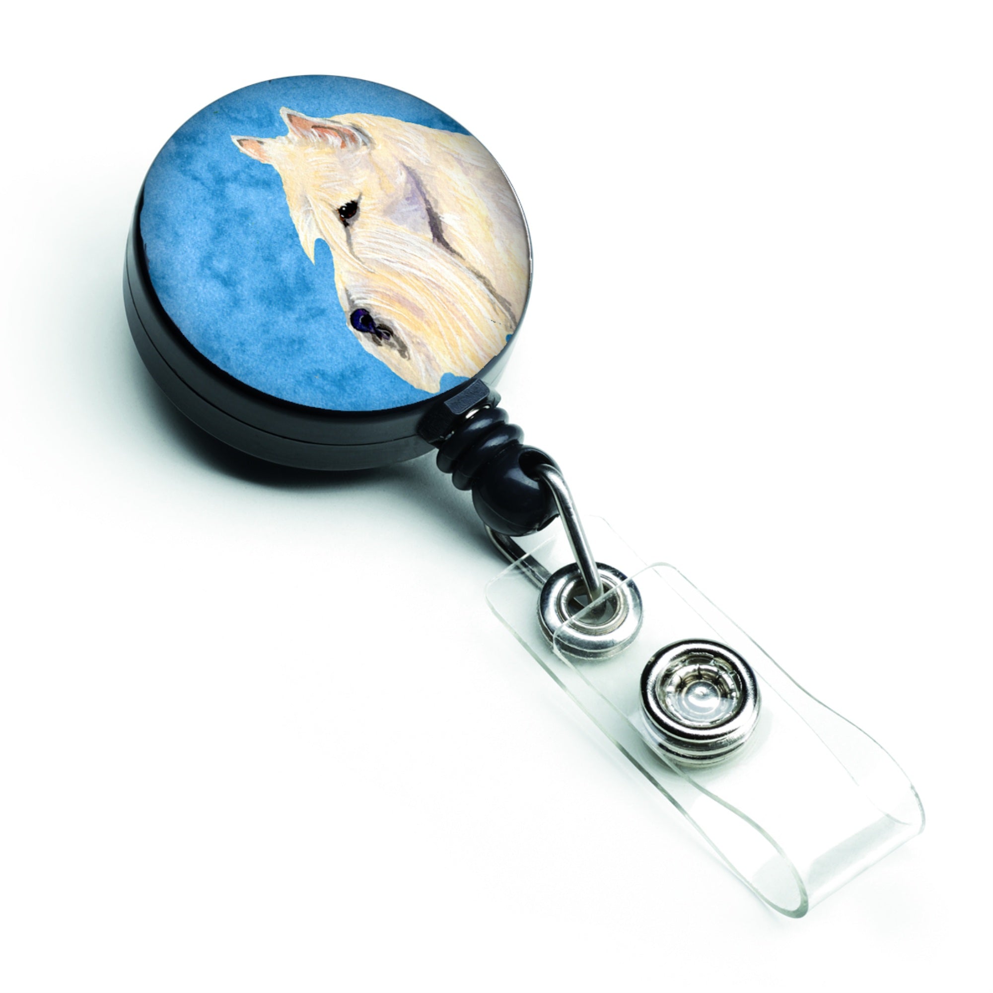Caroline'S Treasures Scottish Terrier Retractable Badge Reel Or Id Holder With Clip, Multicolor (Ss4806-Bu-Br)