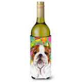 Bulldog English Easter Eggtravaganza Wine Bottle Beverage Insulator Beverage Insulator Hugger Ss4829Literk