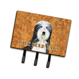 Caroline'S Treasures Ss4889Th68 Bearded Collie Wipe Your Paws Leash Or Key Holder, Large, Multicolor