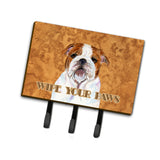 Caroline'S Treasures Ss4896Th68 Bulldog English Wipe Your Paws Leash Or Key Holder, Large, Multicolor