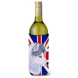 Siberian Husky With English Union Jack British Flag Wine Bottle Beverage Insulator Hugger Ss4906Literk