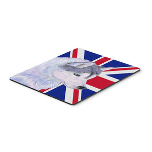 Caroline'S Treasures Siberian Husky With English Union Jack British Flag Mouse Pad, Hot Pad/Trivet (Ss4906Mp)