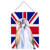 Caroline'S Treasures Ss4907Ds1216 Shih Tzu With English Union Jack British Flag Wall Or Door Hanging Prints, 16 X 12