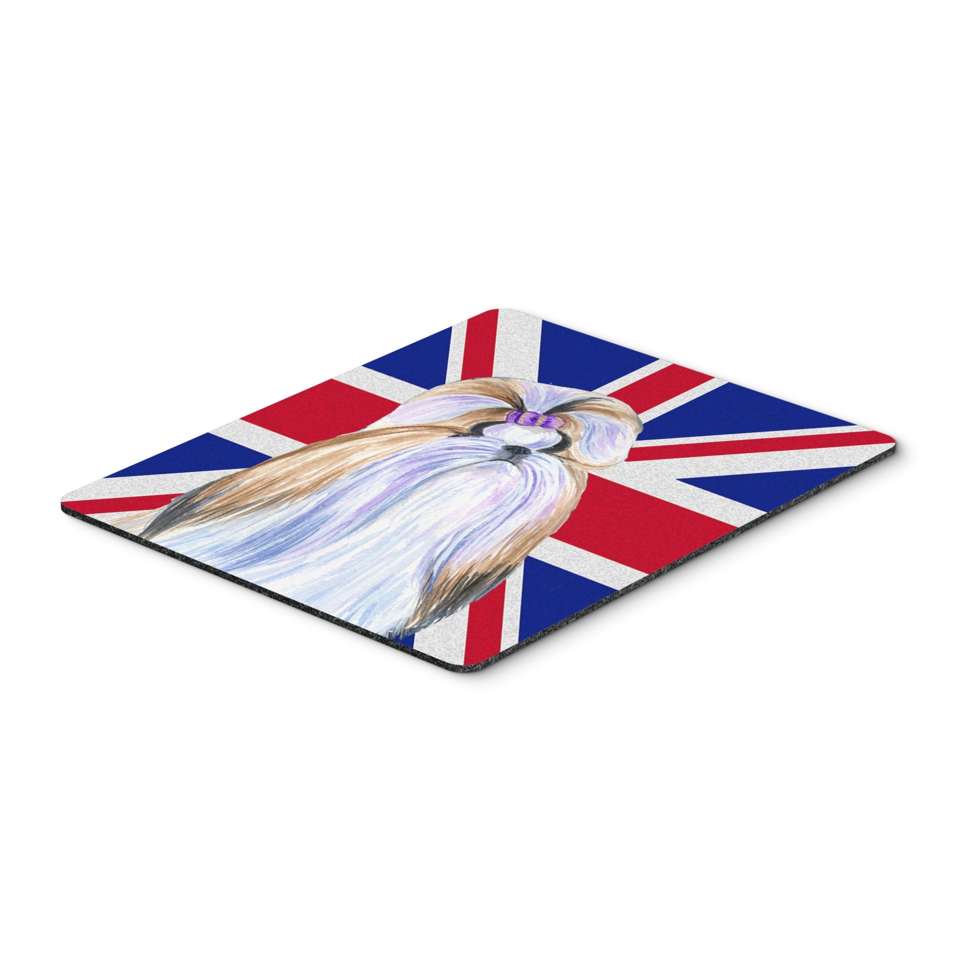 Caroline'S Treasures Shih Tzu With English Union Jack British Flag Mouse Pad/Hot Pad/Trivet (Ss4907Mp)