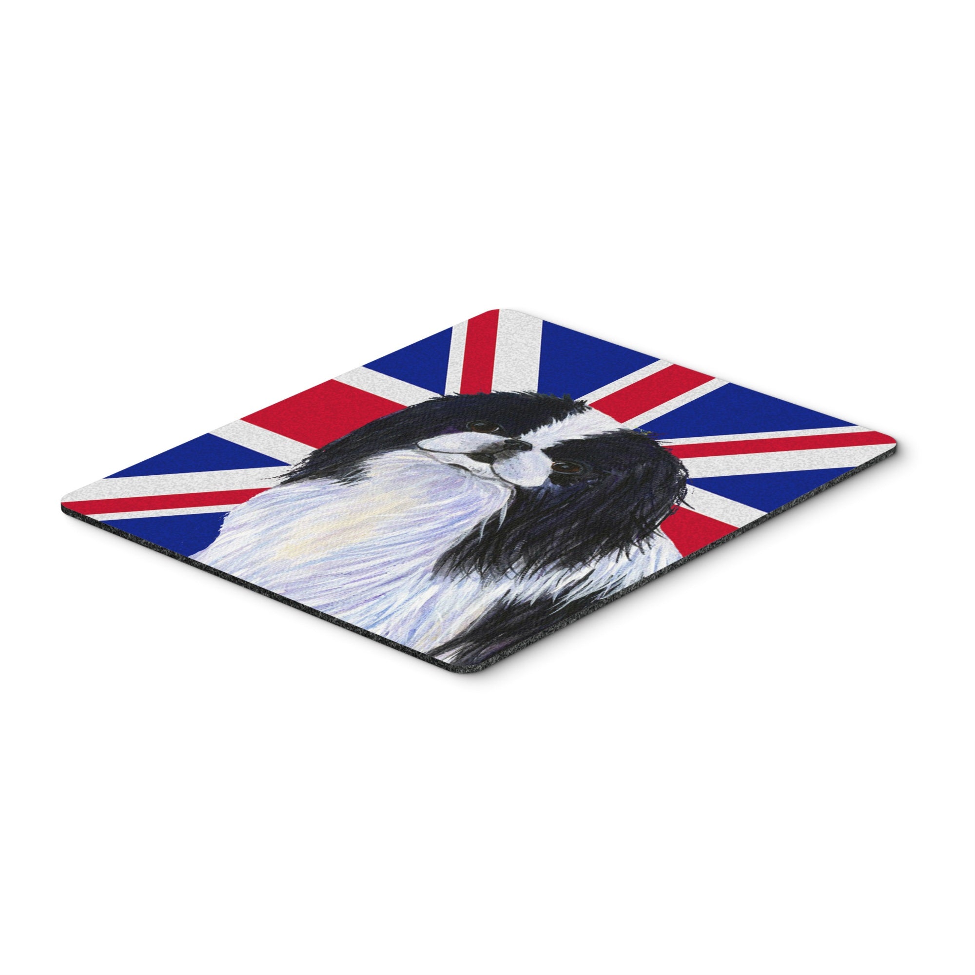 Caroline'S Treasures Japanese Chin With English Union Jack British Flag Mouse Pad, Hot Pad/Trivet (Ss4909Mp)