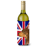 Doberman With English Union Jack British Flag Wine Bottle Beverage Insulator Hugger Ss4910Literk