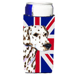 Dalmatian With English Union Jack British Flag Ultra Beverage Insulators For Slim Cans Ss4911Muk