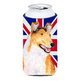 Collie Smooth With English Union Jack British Flag Tall Boy Beverage Insulator Hugger Ss4912Tbc