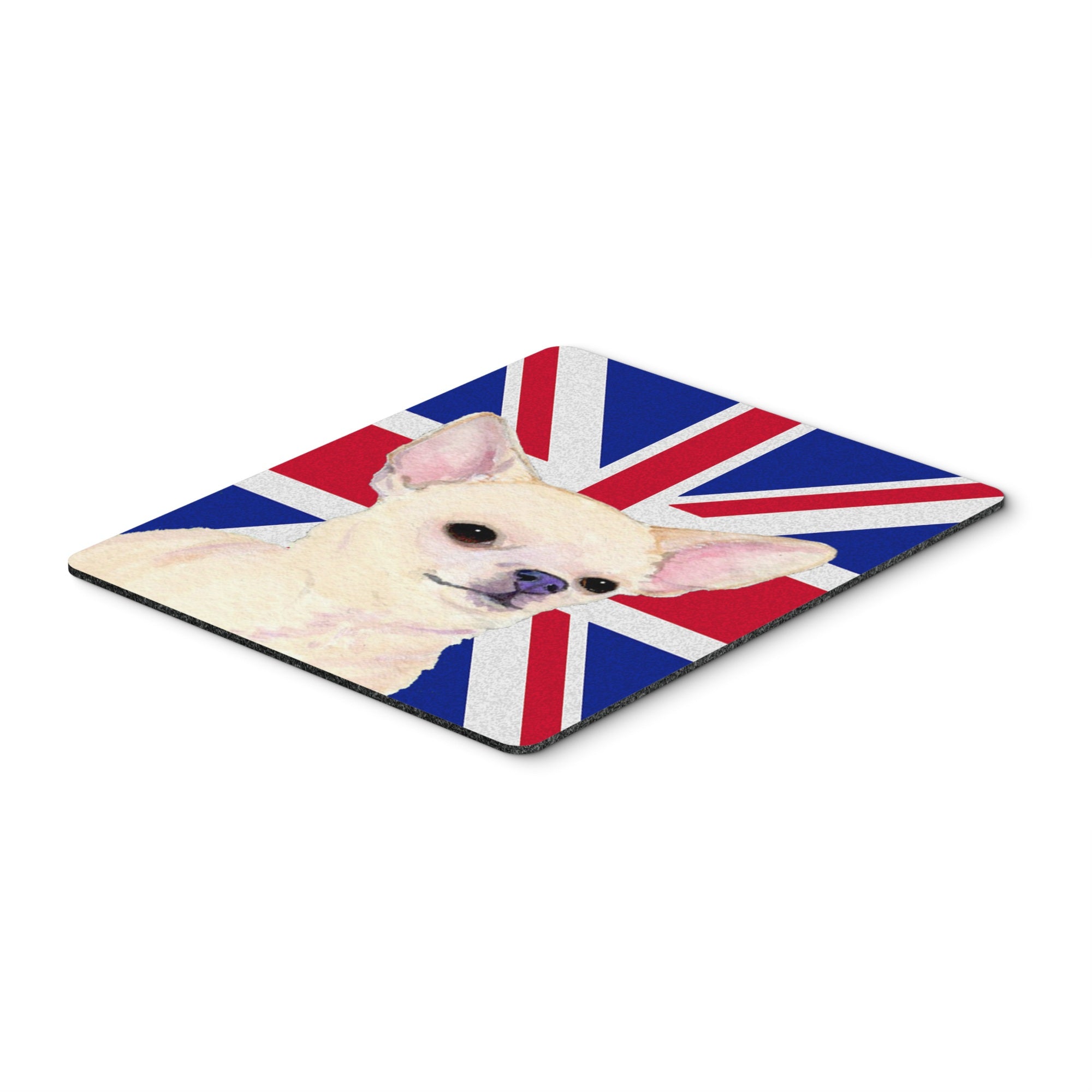 Caroline'S Treasures Chihuahua With English Union Jack British Flag Mouse Pad/Hot Pad/Trivet (Ss4914Mp)