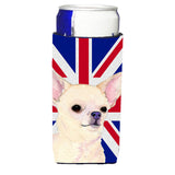Chihuahua With English Union Jack British Flag Ultra Beverage Insulators For Slim Cans Ss4914Muk