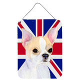 Caroline'S Treasures Ss4916Ds1216 Chihuahua With English Union Jack British Flag Wall Or Door Hanging Prints, 16 X 12,