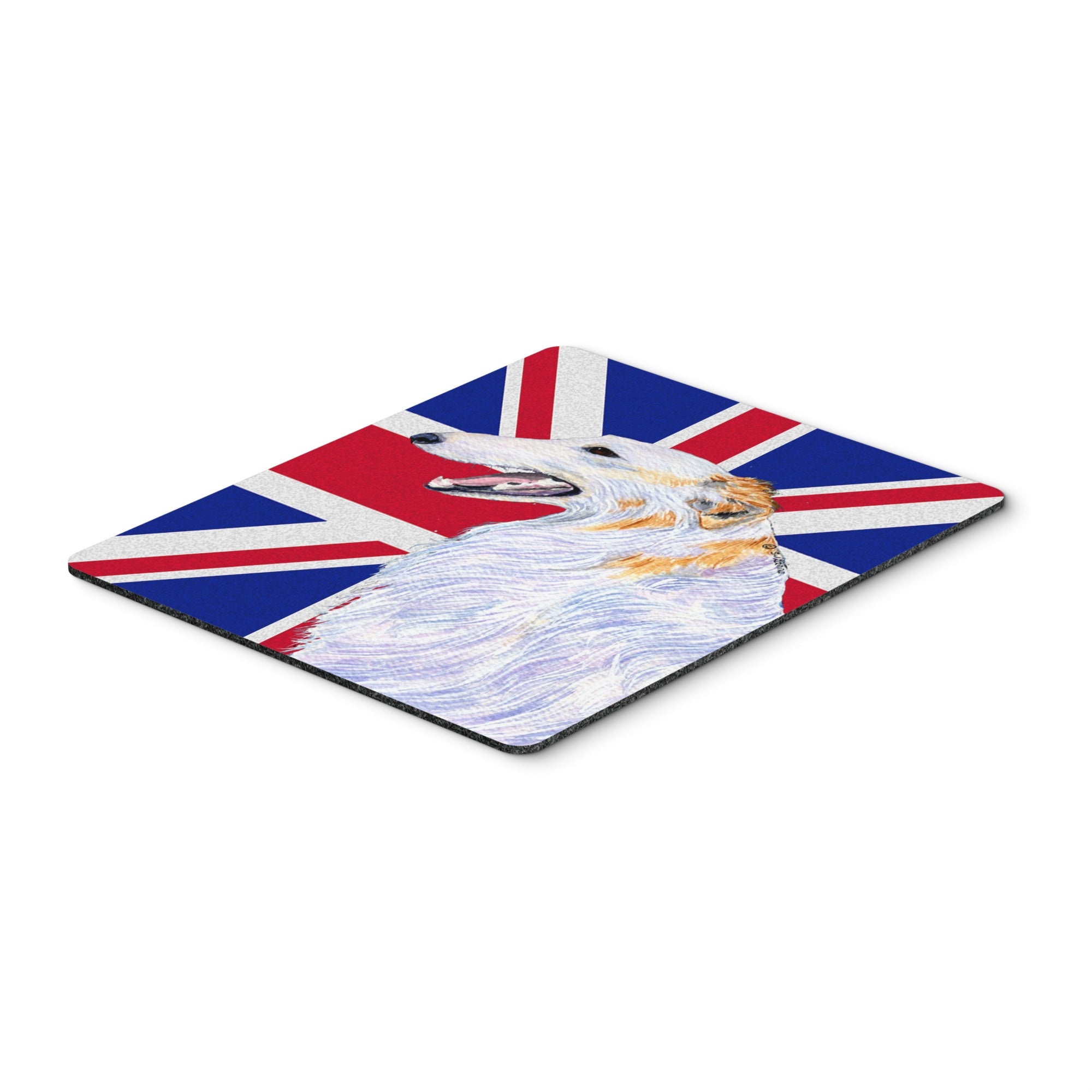 Caroline'S Treasures Borzoi With English Union Jack British Flag Mouse Pad/Hot Pad/Trivet (Ss4917Mp)