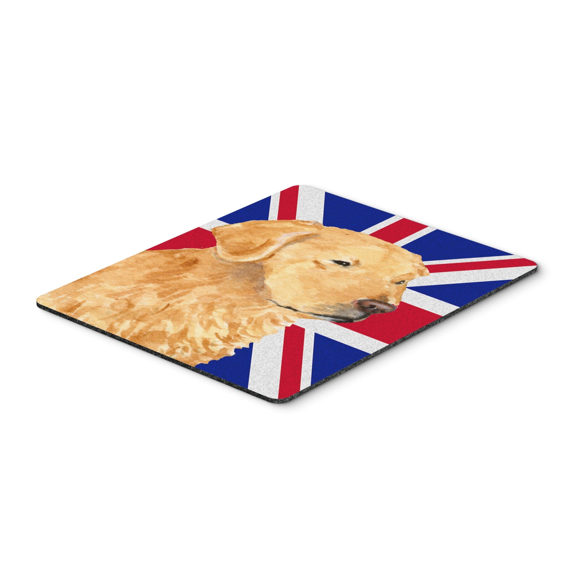 Caroline'S Treasures Golden Retriever With English Union Jack British Flag Mouse Pad/Trivet (Ss4918Mp)